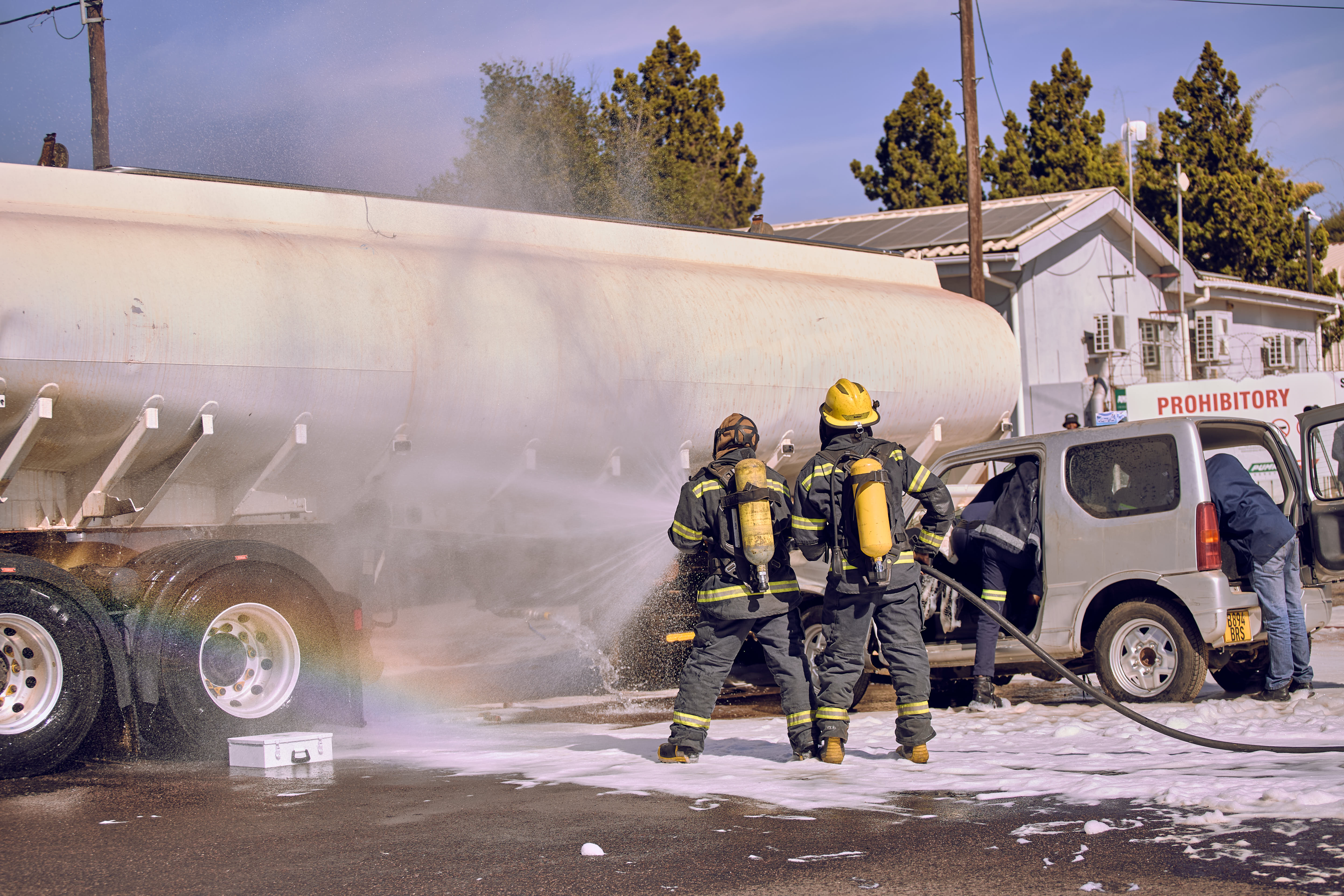 Stakeholders participate in the emergency simulation exercise
