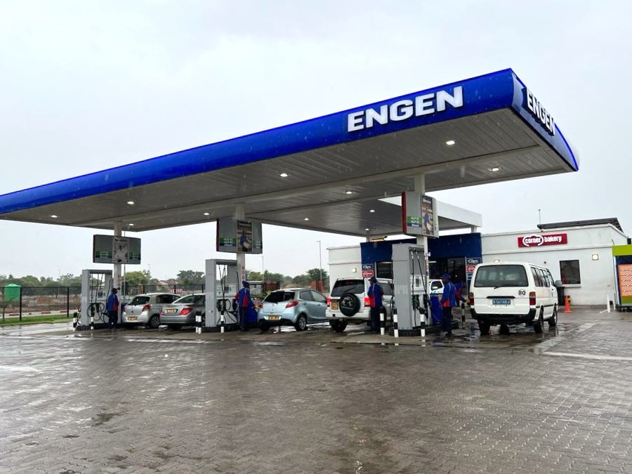 Engen service station forecourt, Botswana